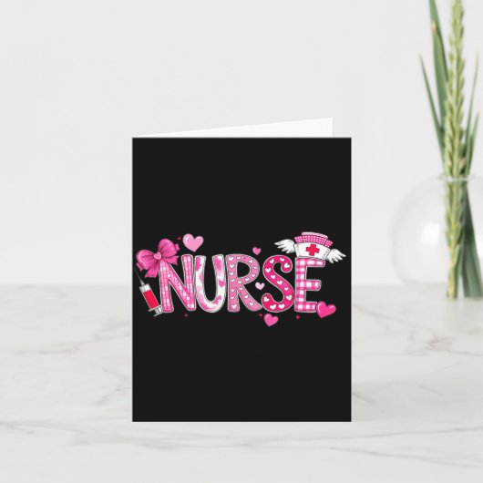 Valentines Day Nurse Graphic Nk Patterns For Woman カード (正面)