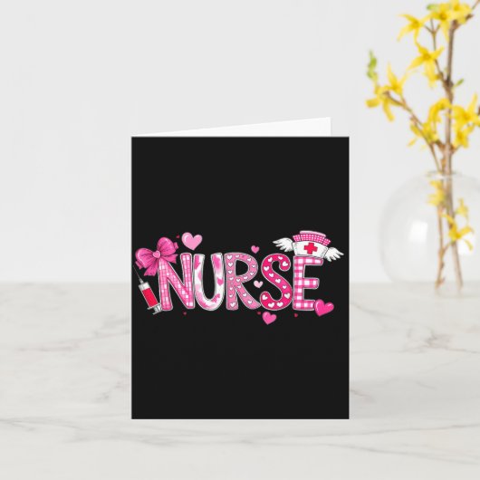 Valentines Day Nurse Graphic Nk Patterns For Woman カード (黄色い花)