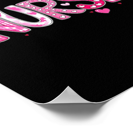 Valentines Day Nurse Graphic Nk Patterns For Woman ポスター (角)