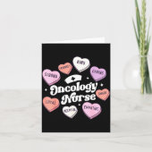 Valentines Day Oncology Nurse Cancer Suprt Groovy カード (正面)