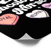 Valentines Day Oncology Nurse Cancer Suprt Groovy  ポスター (角)