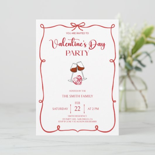  Valentine's day party 招待状 (スタンド正面)