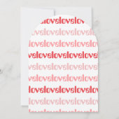 Valentine's Day Party Pink and Red typography 招待状 (裏面)