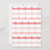 Valentine's Day Party Pink and Red typography 招待状 (裏面)