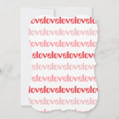 Valentine's Day Party Pink and Red typography 招待状 (裏面)