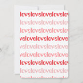 Valentine's Day Party Pink and Red typography 招待状 (裏面)