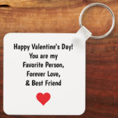 Valentine's Day Personalized Photo & Name Couple キーホルダー (裏面)