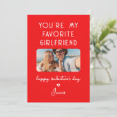 Valentines Day Photo あなたは私のガールフレンドお気に入りの シーズンカード (スタンド正面)