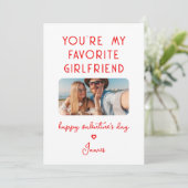 Valentines Day Photo あなたは私のガールフレンドお気に入りの シーズンカード (スタンド正面)