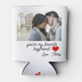 Valentine's Day Photo Can Cooler - Boyfriend Funny 缶クーラー (正面)