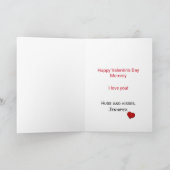 Valentine's Day Photo Card for Mommyバラハート シーズンカード (内部)