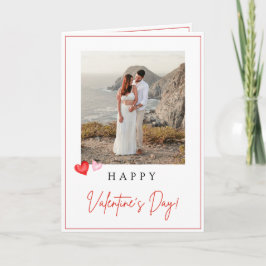 Valentine's Day Photo Card, Pink Red Hearts V'day カード