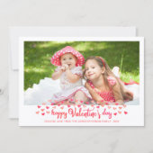 Valentine's Day Photo Watercolor Mini Hearts シーズンカード (正面)