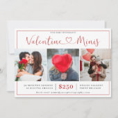 Valentine's Day Photography Mini Session Marketing ノートカード (正面)
