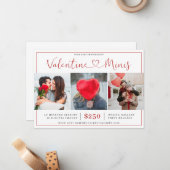 Valentine's Day Photography Mini Session Marketing ノートカード (正面/裏面インサイチュ)