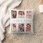Valentine's Day Pillow | Custom Collage Photos クッション (ブランケット)