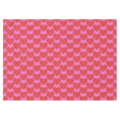 Valentine's Day Pink and Red Heart Pattern Party テーブルクロス (正面(横))