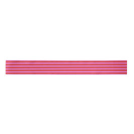 Valentine's Day Pink and Red Stripes Pattern サテンリボン