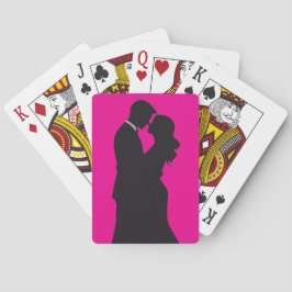 Valentine's Day Pink + Black Classic Playing Cards トランプ