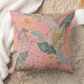 Valentines Day,Pink,Lovely Flowers,Modern, Trendy クッション (ブランケット)