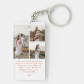 Valentine's Day Pink & Red Hearts Photo キーホルダー (裏面)