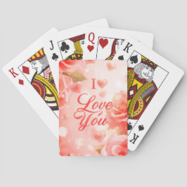 Valentine's Day Pink + White Classic Playing Cards トランプ