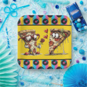 Valentine's Day Pizza Party  ペーパープレート (パーティー)