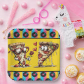 Valentine's Day Pizza Party  ペーパープレート (パーティー)