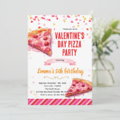 Valentine's Day Pizza Party invitation 招待状 (スタンド正面)