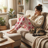 Valentine's Day Playful Pink Hearts Pattern レギンス