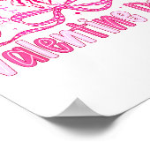 Valentines Day Preppy Hearts Coquette Bow Women Gi ポスター (角)