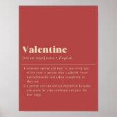 Valentines Day Printable Valentine Definition Roma ポスター (正面)