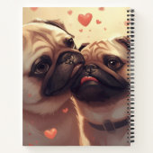 Valentine's Day Pug Notebook: Pugs & Kisses ノートブック (裏面)