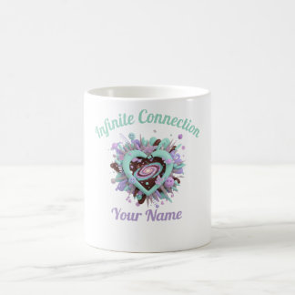 Valentine's Day & Purple and teal Personalized Mug コーヒーマグカップ