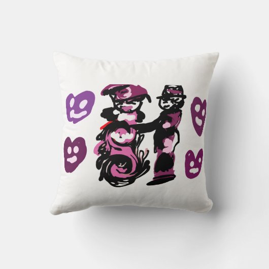 valentine's day purple love  クッション (裏面)