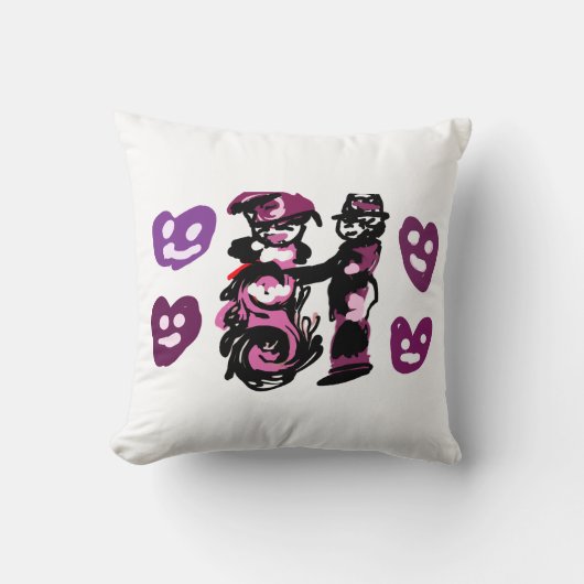 valentine's day purple love  クッション (正面)