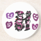 valentine's day purple love  コースター (正面)