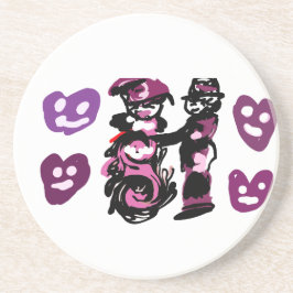 valentine's day purple love  コースター