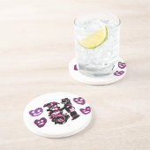 valentine's day purple love  コースター (側面)