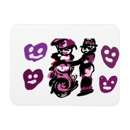 valentine's day purple love  マグネット
