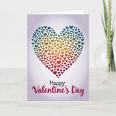 Valentines Day Rainbow Heart Card カード (正面)