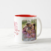 Valentine's Day Raising Sweethearts Mom Photo ツートーンマグカップ (正面右)