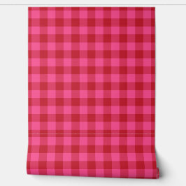 Valentines Day Red and Pink Gingham Check 壁紙