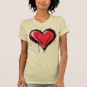 valentine's day - Red Heart Tシャツ (正面)