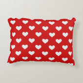 Valentines Day Red Love Hearts Accent Pillow アクセントクッション (裏面)