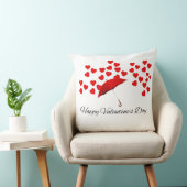 Valentine's Day Red Umbrella & Heart Romantic Gift クッション (椅子)