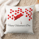 Valentine's Day Red Umbrella & Heart Romantic Gift クッション (ブランケット)