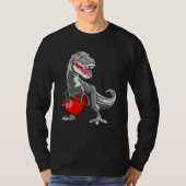 Valentines Day Rex Dinosaur I Steal Hearts Tシャツ (正面)