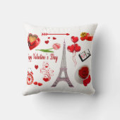 Valentine's Day Romantic Mon Amour Loved Couple クッション (裏面)