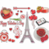 Valentine's Day Romantic Mon Amour Loved Couple シール (正面)